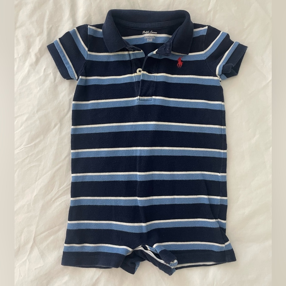 Polo Shortall Romper 3-6mo